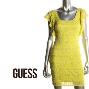 Guess NEW Lime Green Lace Dress 10